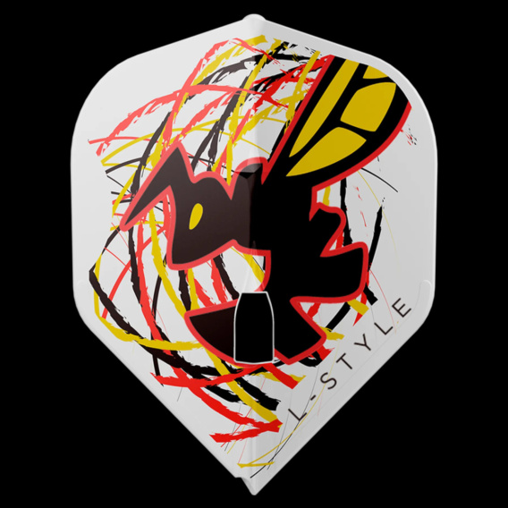 L-Style L1 Kami Thibault Tricole White V2 – Dart Flights, Original Kunststoff, Für Professionelles Dartspiel L-Style L1 Kami Thibault Tricole White V2 – Dart Flights, Original Kunststoff, Für Professionelles Dartspiel